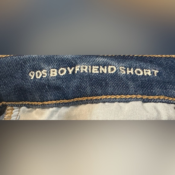 American Eagle 90’s Boyfriend Blue Distressed Jean Shorts - Picture 9 of 15